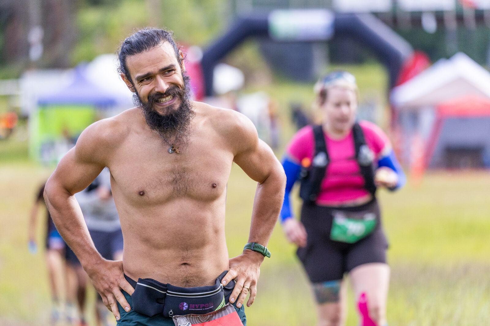 Backyard ultra runner after completing 12 yards and more than 50 miles